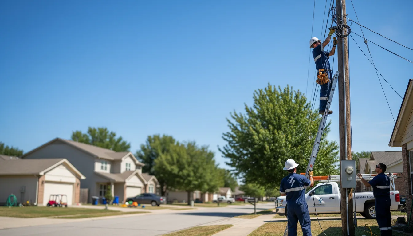 Residential electrician providing installation services in Chalk Hill, PA